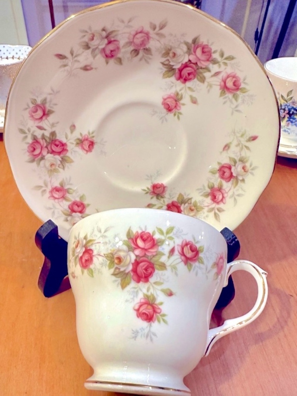 Duchess “June Bouquet” Bone China Cup/Saucer Set Vintage